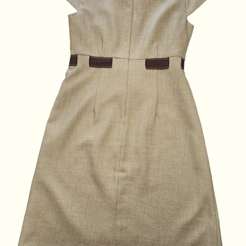 Studio I, A-line dress with capped sleeves and tie at the waist - Picture 2 of 6